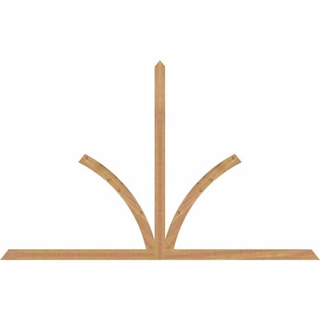 Ekena Millwork Richland Timber Gable Bracket, Western Red Cedar, 108"W x 68"H x 1 1/2"D x 3 1/2"F, 15/12 Pitch GBW108X68X0204RIC00SWR